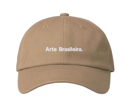 Bone? Dad Hat Arte Brasileira Branco e Marrom Claro | Westwing