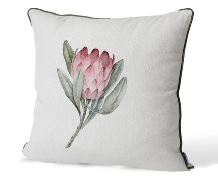 Capa de Almofada Estampada com Cordonê Protea Off-White | Westwing