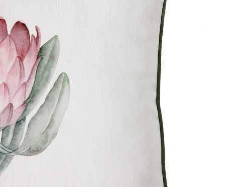 Capa de Almofada Estampada com Cordonê Protea Off-White | Westwing