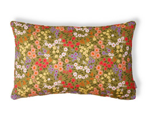Capa de Almofada Retangular com Cordonê Floral Ceci Colorida, multicolor | WestwingNow