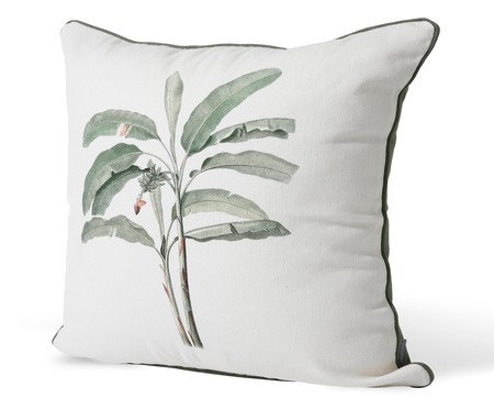 Capa de Almofada Estampada com Cordonê Bananeira Off-White | Westwing