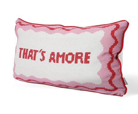 Capa de Almofada Retangular Estampada com Cordonê Amore Rosa | Westwing