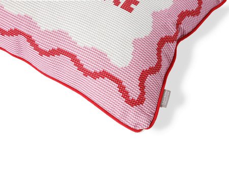 Capa de Almofada Retangular Estampada com Cordonê Amore Rosa | Westwing