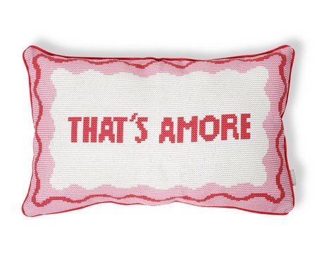 Capa de Almofada Retangular Estampada com Cordonê Amore Rosa | Westwing