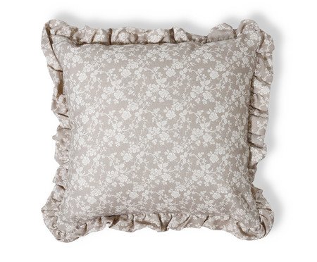 Capa de Almofada Estampada com Babados Floral Dora Bege | Westwing
