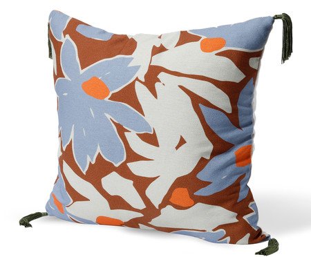 Capa de Almofada Estampada com Tassels Foral Talita Colorida | Westwing
