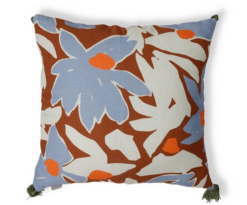 Capa de Almofada Estampada com Tassels Foral Talita Colorida, multicolor | WestwingNow