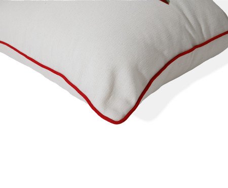 Capa de Almofada Estampada com Cordonê Papagaio Off-White | Westwing