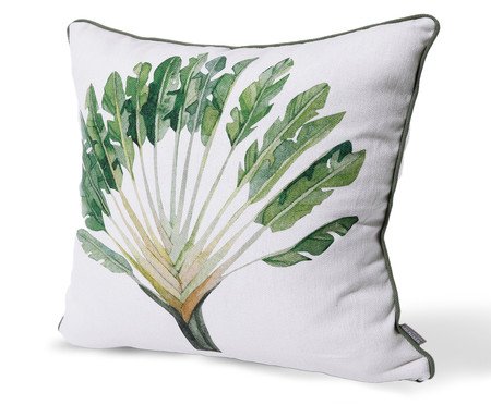 Capa de Almofada Estampada com Cordonê Madagascar Off-White | Westwing
