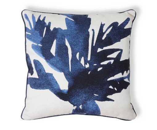 Capa de Almofada Estampada com com Cordonê Dubai Azul Marinho, blue | WestwingNow