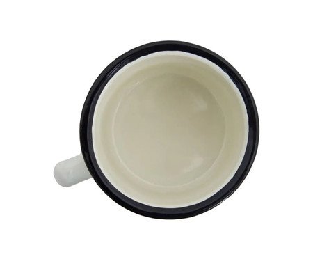 Caneca Esmaltada de Alumínio Branca - 240ml | Westwing