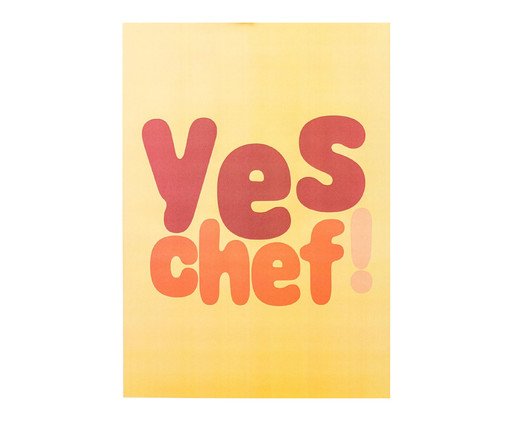 Pôster Yes Chef Amarelo, Colorido | WestwingNow