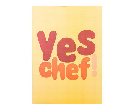 Pôster Yes Chef Amarelo | Westwing
