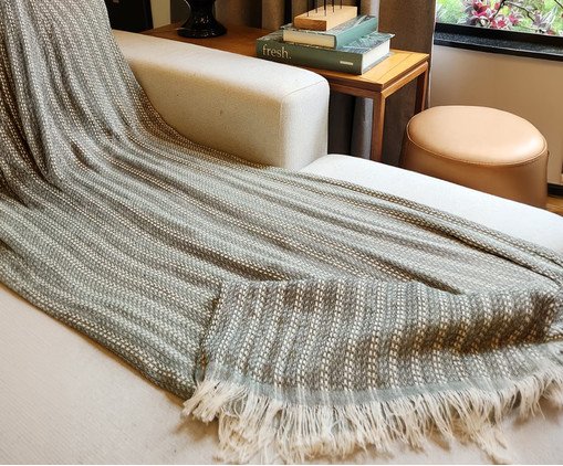Manta Para Sofá Decorativa - Musgo, Off White | WestwingNow
