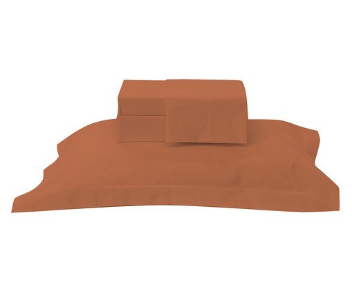 Jogo De Lençol Prime Tinto  Terracota, Terracotta | WestwingNow