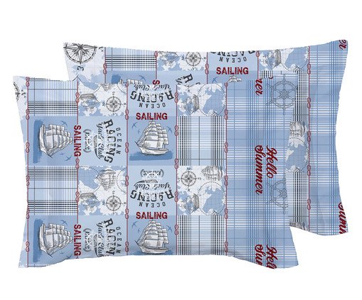 Toalha De Mesa Farm em Linho Camélia, blue | WestwingNow