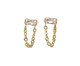 Brinco Baguete Corrente Dourada, Dourado | WestwingNow