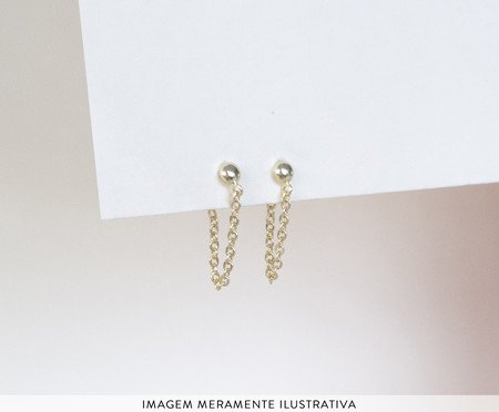Brinco Corrente Dourado | Westwing