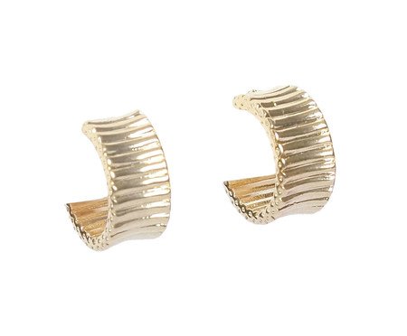 Argola Listras Dourada | Westwing