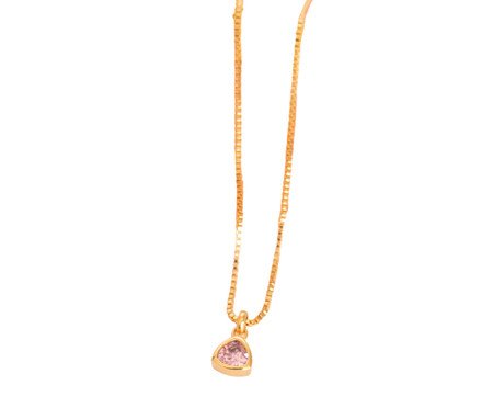 Colar Triangulo Zirconia Rosa e Lilás | Westwing
