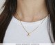 Colar Triangulo Zirconia Rosa e Lilás, Dourado | WestwingNow