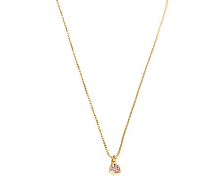 Colar Triangulo Zirconia Rosa e Lilás | Westwing