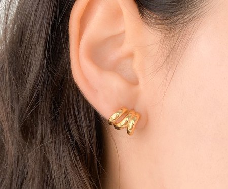 Earcuff Argolinhas Dourado | Westwing