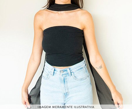 Lenço Slim Preto | Westwing