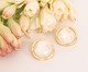 Brinco Bola Off-White e Dourado, Dourado | WestwingNow