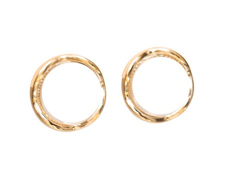 Brinco Bola Off-White e Dourado | Westwing