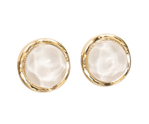Brinco Bola Off-White e Dourado, Dourado | WestwingNow