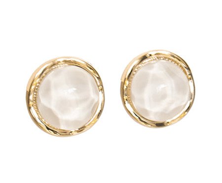 Brinco Bola Off-White e Dourado | Westwing