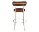 Banqueta Serena Tecido Marrom Castanho Base Areia, brown | WestwingNow