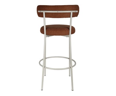 Banqueta Serena Tecido Marrom Castanho Base Areia | Westwing