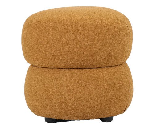 Puff Respiro Tecido Amarelo Ocre, yellow | WestwingNow