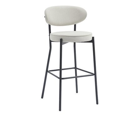 Banqueta Eva Tecido Off White | Westwing