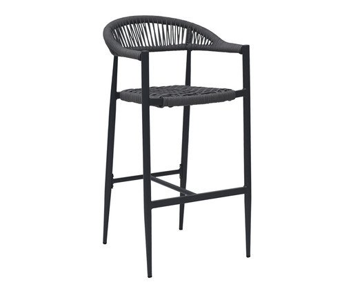 Banqueta Trancoso Corda Grafite Base Grafite, grey | WestwingNow