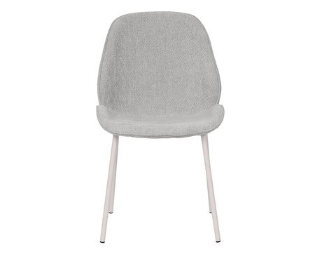 Cadeira Clara Tecido Fendi Base Off White | Westwing