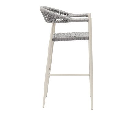 Banqueta Trancoso Corda Cinza Base Areia | Westwing