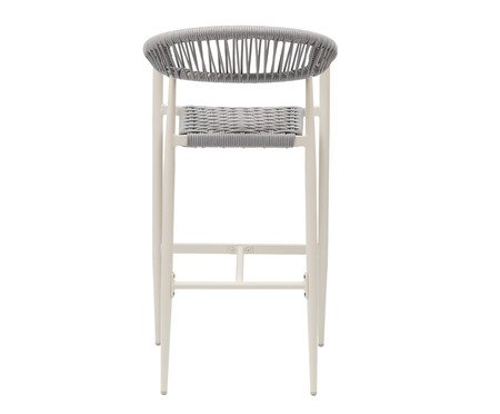 Banqueta Trancoso Corda Cinza Base Areia | Westwing