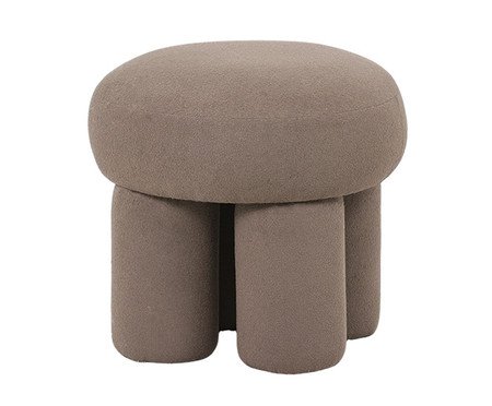 Puff Conexao Boucle Cinza Quente | Westwing