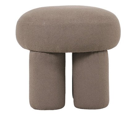 Puff Conexao Boucle Cinza Quente | Westwing