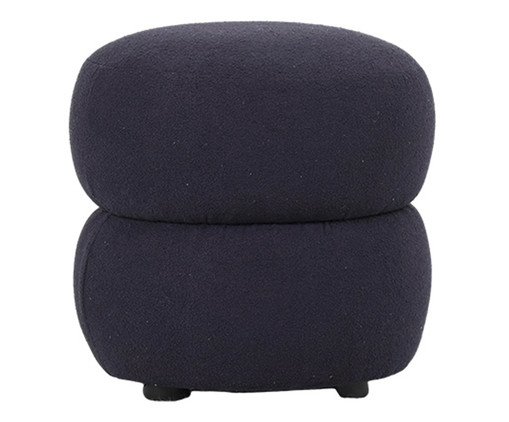 Puff Respiro Tecido Azul Noite, blue | WestwingNow