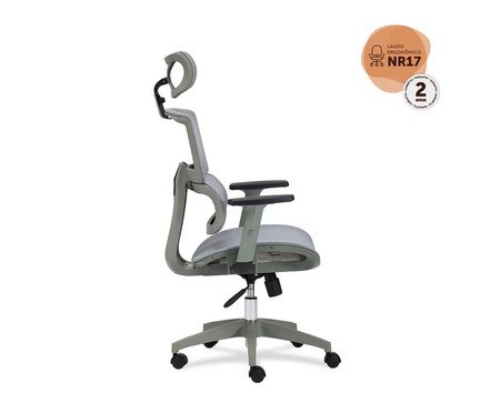 Cadeira Office Oregon C/ Apoio e Braço 3D Tela Mesh Verde | Westwing
