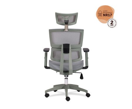 Cadeira Office Oregon C/ Apoio e Braço 3D Tela Mesh Verde | Westwing