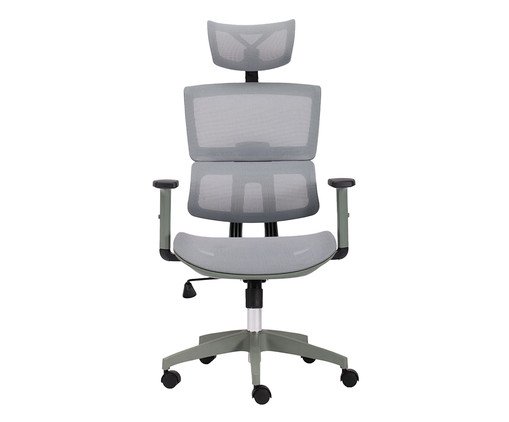 Cadeira Office Oregon C/ Apoio e Braço 3D Tela Mesh Verde, green | WestwingNow