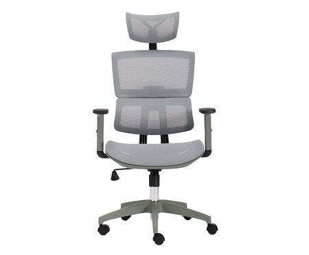 Cadeira Office Oregon C/ Apoio e Braço 3D Tela Mesh Verde | Westwing