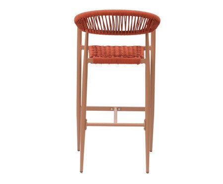Banqueta Trancoso Corda Terracota Base Castanho Claro | Westwing