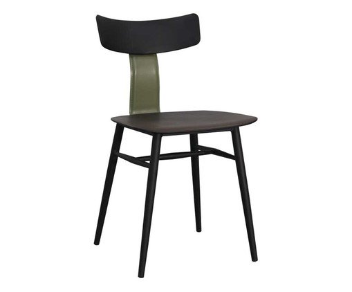 Cadeira Analu Preto e Verde Sálvia, black | WestwingNow