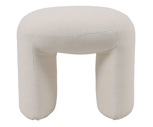 Puff Refugio Boucle OPuff White, Off White | WestwingNow